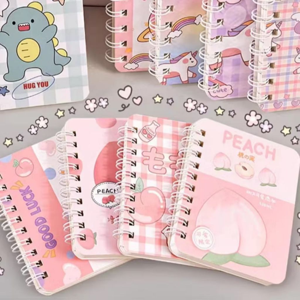 

A7 Cute Mini Coil Notebook Girly Notepad Portable Portable Small Diary