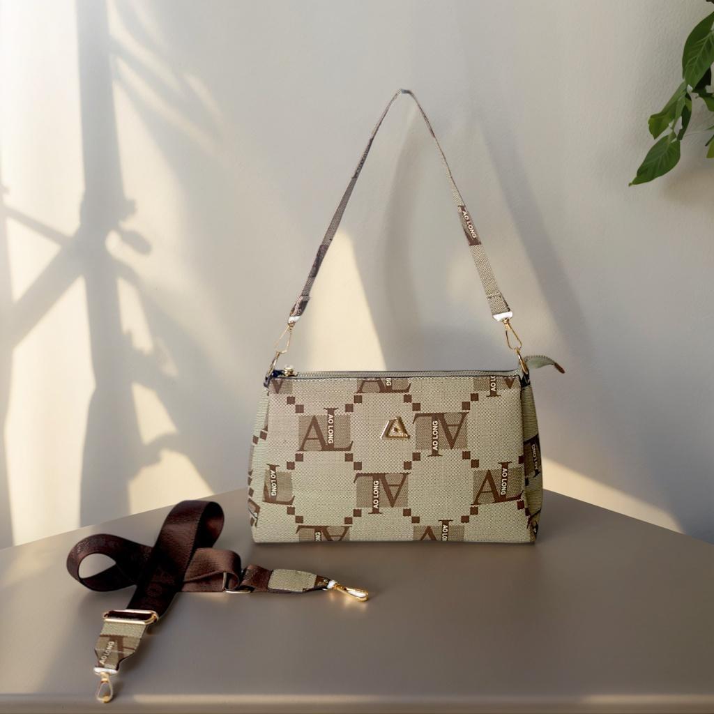 HOT SALE AOLONG NIRINA - 8994# TAS SELEMPANG WANITA BAHAN PU LEATHER-TAS BAHU TERKINI-SLING BAG