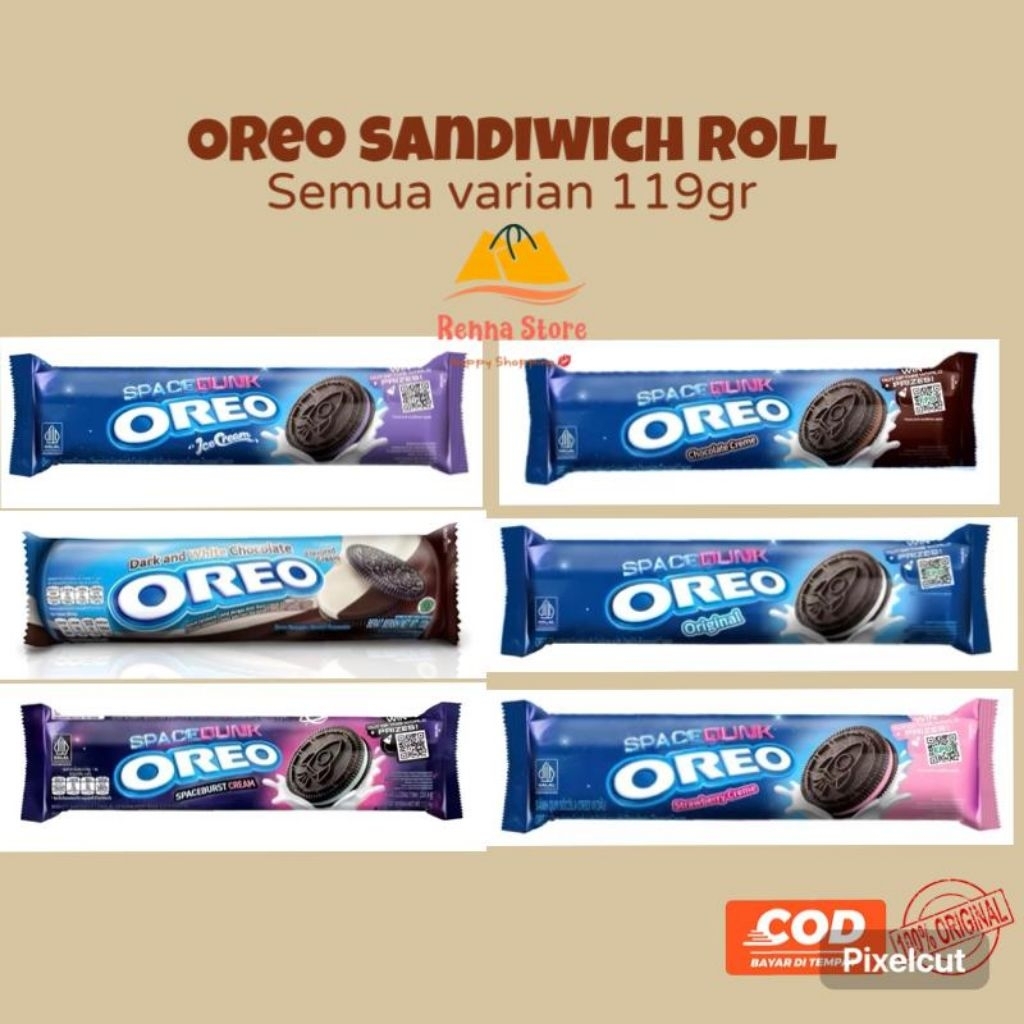 

Oreo Roll 119gr (1pcs) Chocolate Cream Original Strawberry