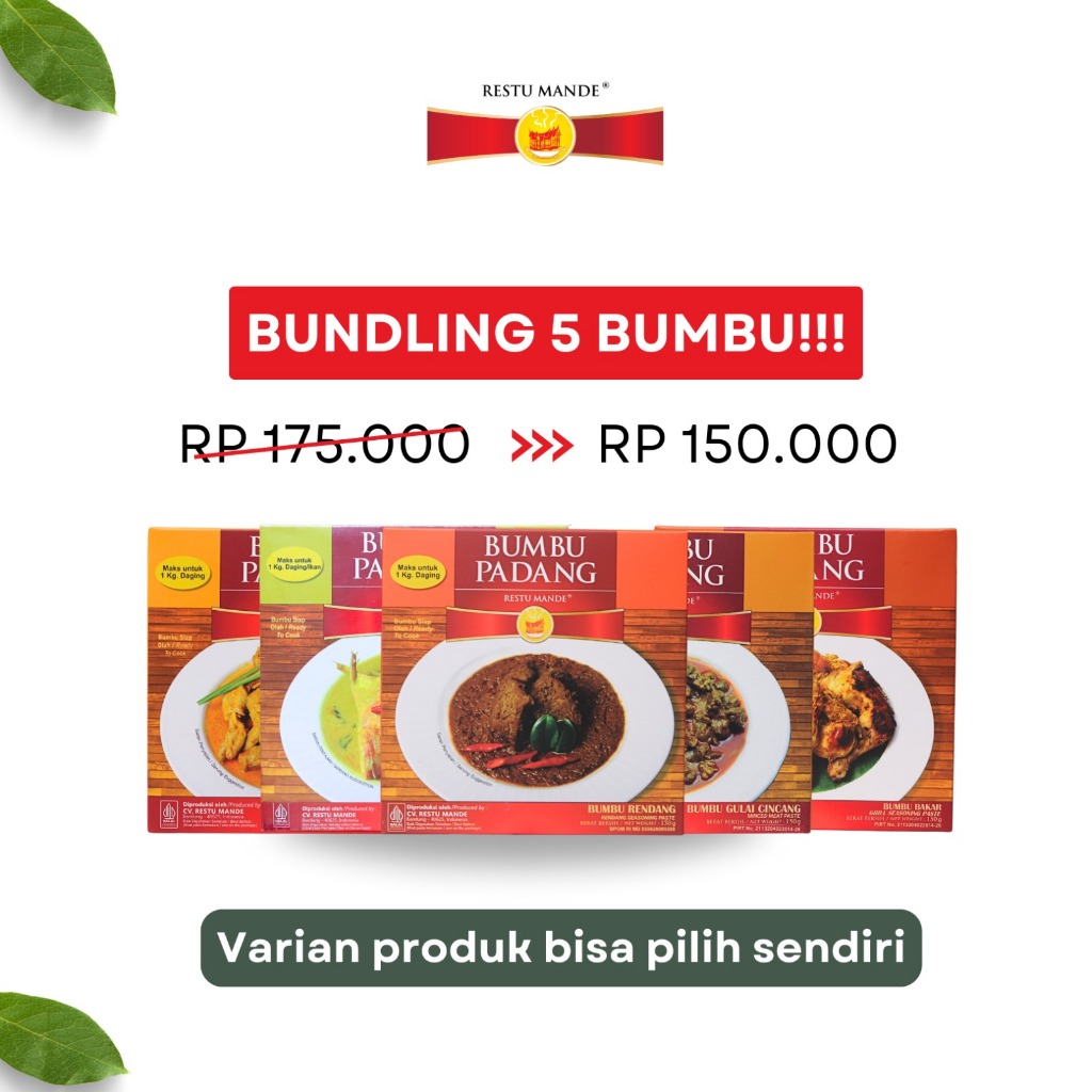 

Restu Mande Bundling 5 Bumbu Padang