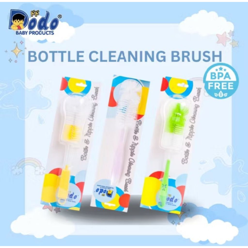 Dodo Bottle & Nipple Cleaning Brush | Sikat Botol dan Dot Dodo
