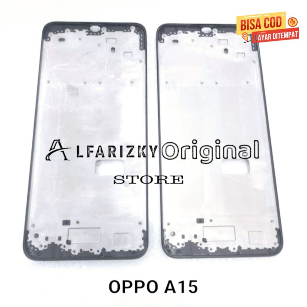 Middle Frame Lcd Oppo A15 CPH2185 / A15S CPH2179 Frame Tatakan Lcd Kesing Original - Black