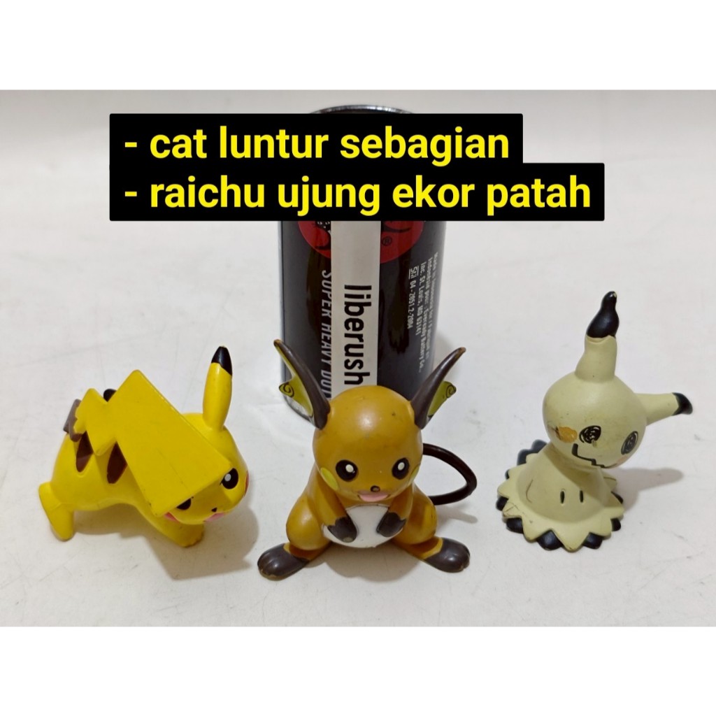 Set junk nintendo pokemon moncolle pikachu raichu mimikyu figure playset