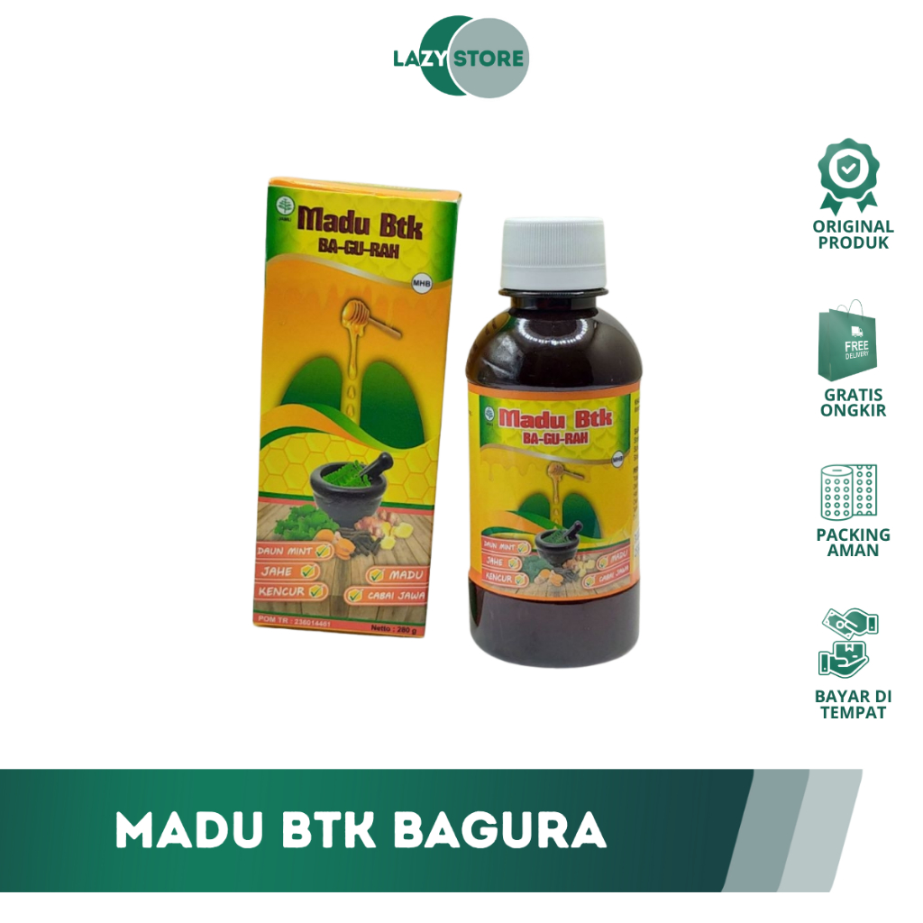 

MADU BATUK BAGURA - madu herbal mujarob @280gr | meredakan batuk & melegakan tenggorokan | aman untuk anak & dewasa Untuk kesehatan harian
