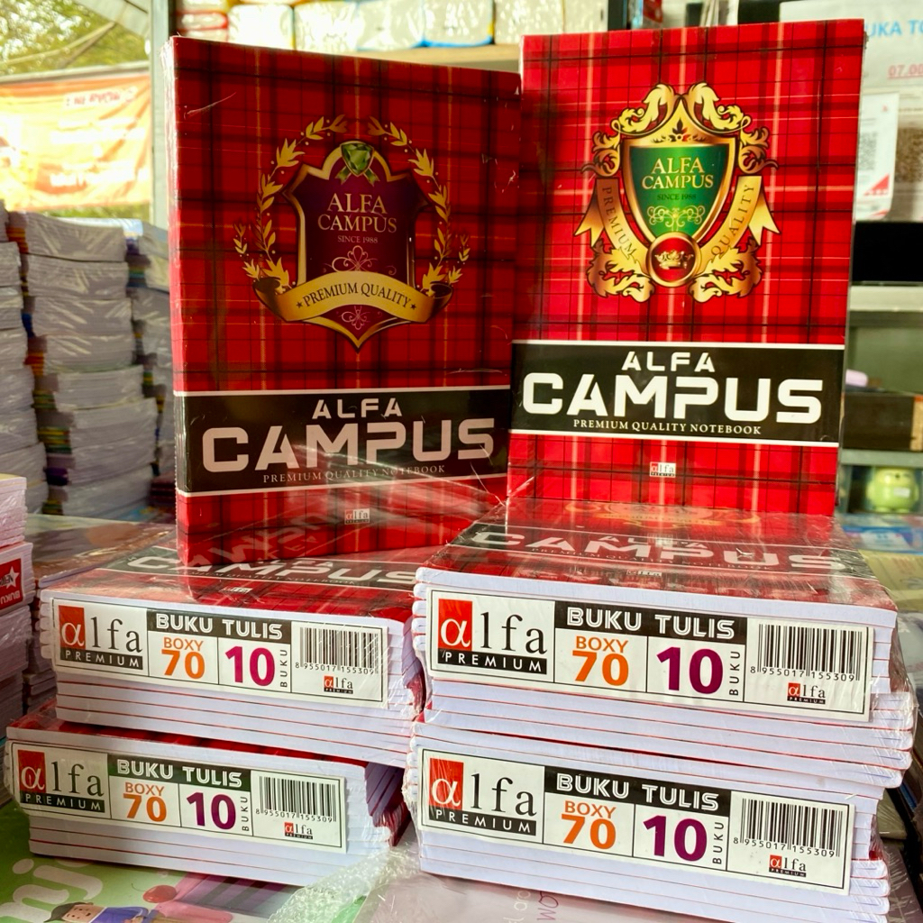 

1 PAK BUKU TULIS 70L ALFA CAMPUS BOXY/BUKU TULIS B5 BIGBOZZ