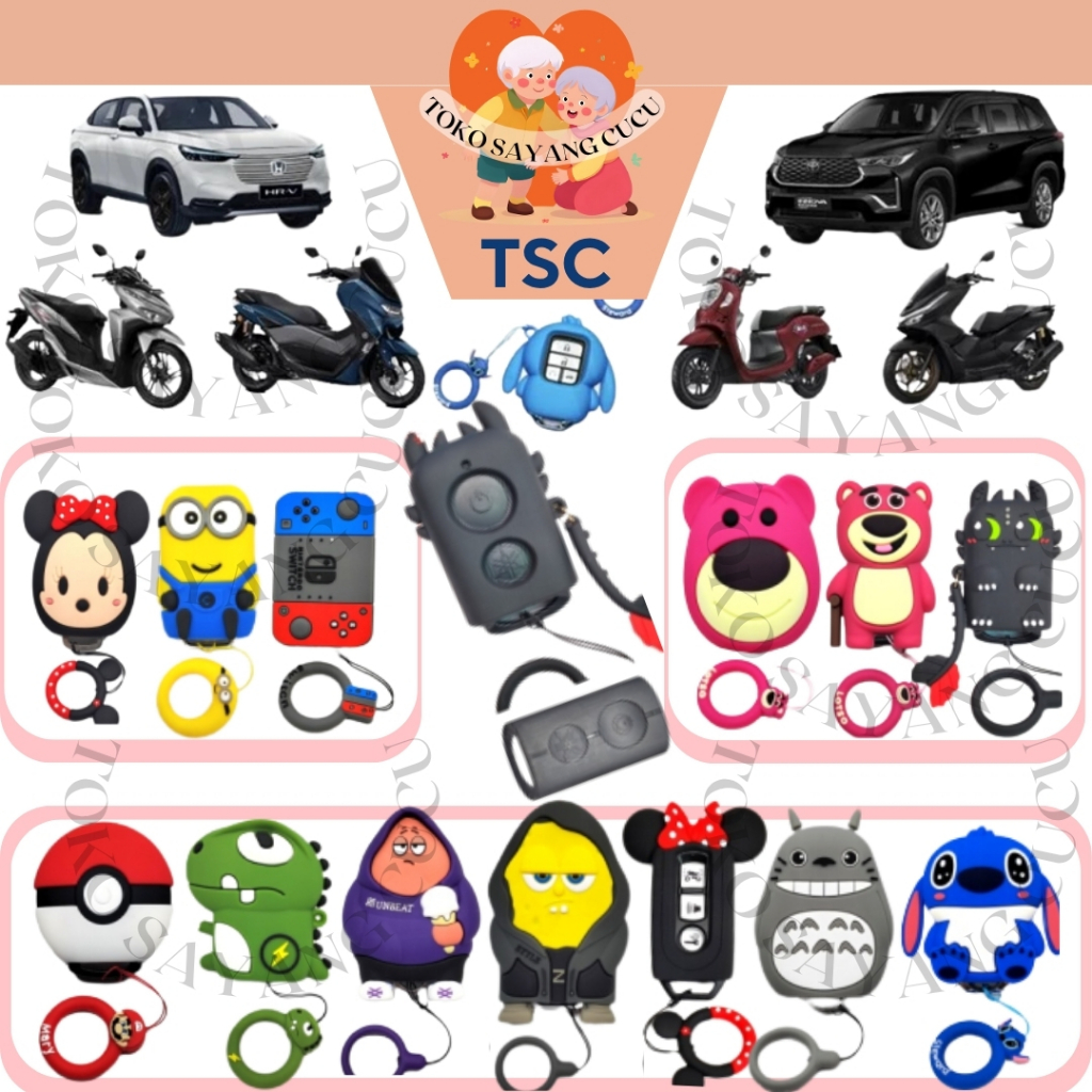 Case Kunci Mobil Motor Honda Keyless Cover Key Car Silikon Silicone Gantungan Avanza BRV HRV CRV WRV