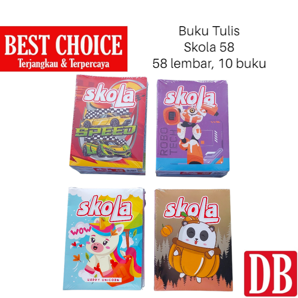 

Buku Tulis SKOLA 58 lembar by SIDU (10pcs)