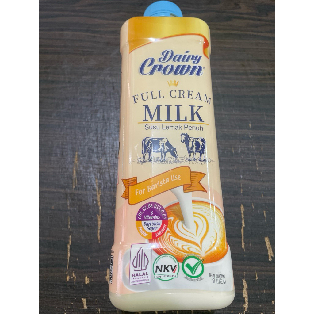 

dairy crown full cream | UHT dairy crown kemasan 1liter