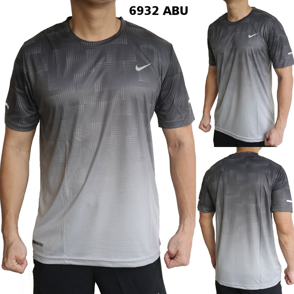 Discount Kaos Olahraga Pria Nike 6932 Futsal Cowok Gowes Laki Fitness Gym Olah Raga Baju Pakaian
