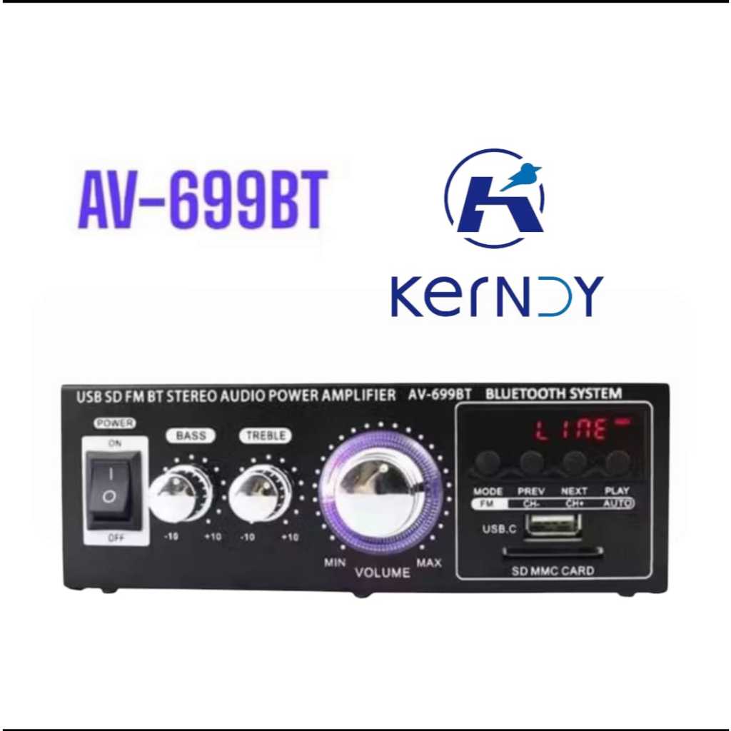 Kerndy Bluetooth Amplifier AV-699BT Bluetooth Audio Stero AV-699BT