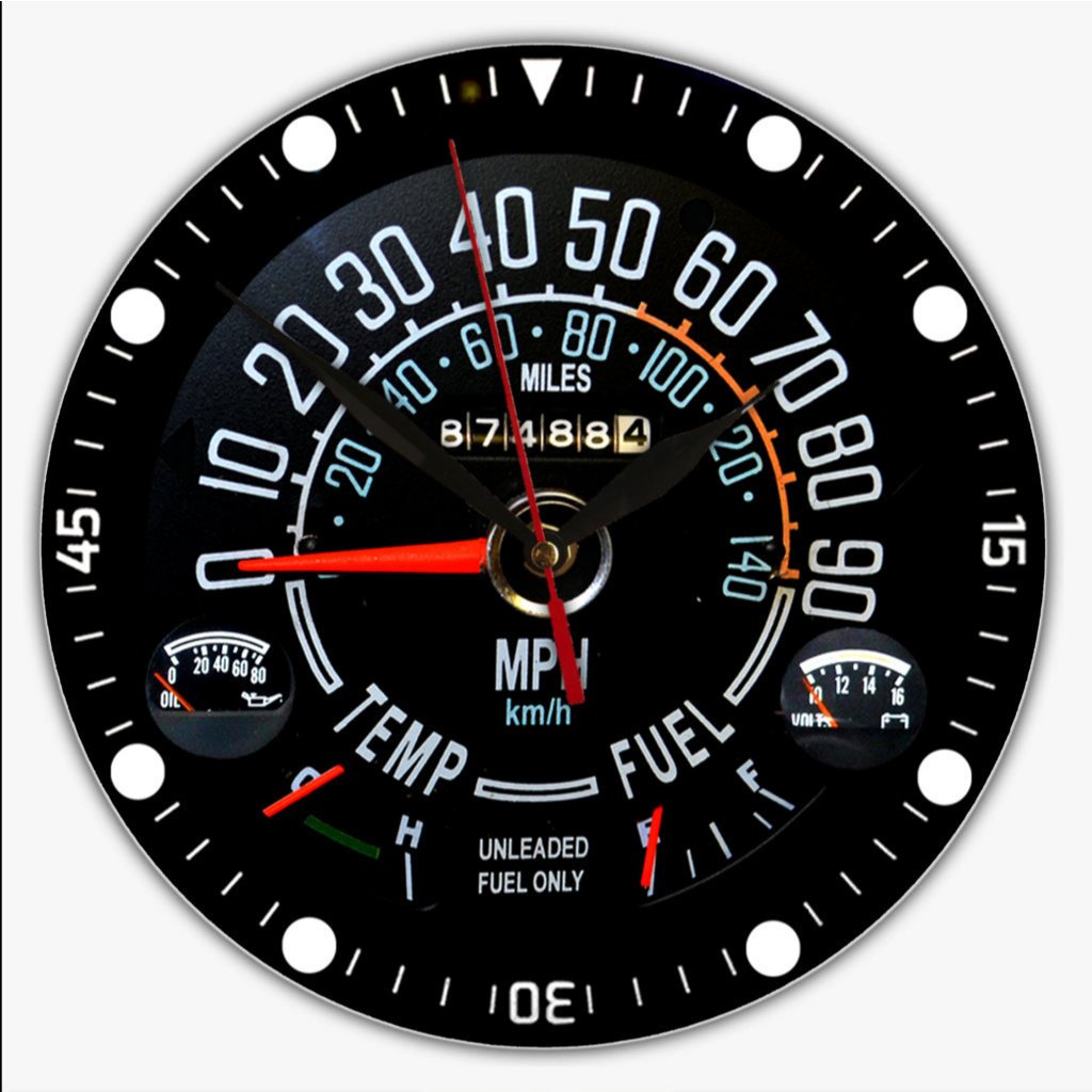 Jam Dinding SPEEDOMETER JEEP Aesthetic Ruang Tamu Kayu PVC