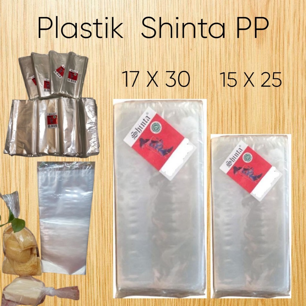 Kantong Plastik PP Shinta Bening 0.8mm 10x20 / 12x16 / 14x20 / 15x20 / 15x25