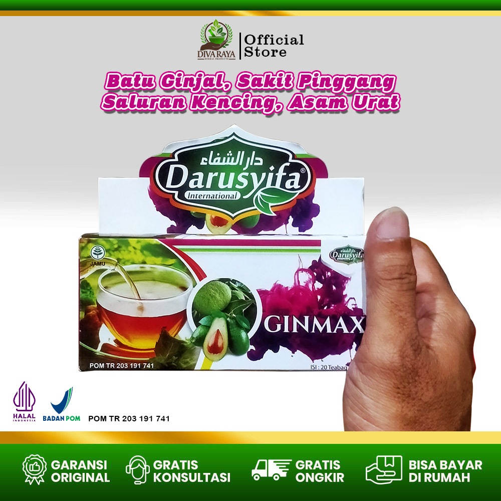 

Teh Celup Ginmaxs Darusyifa Bpom Herbal Daun Alpukat Obat Batu Ginjal Saluran Kencing Sakit Pinggang