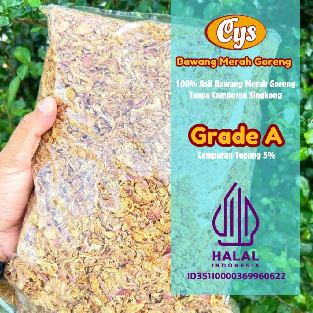 

CYS Bawang Merah Goreng Grade A - Campuran Tepung 5% Renyah & Gurih