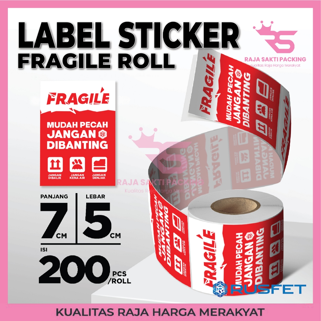 

Stiker Label Pengiriman Stiker Fragile Jangan di Banting Per Roll