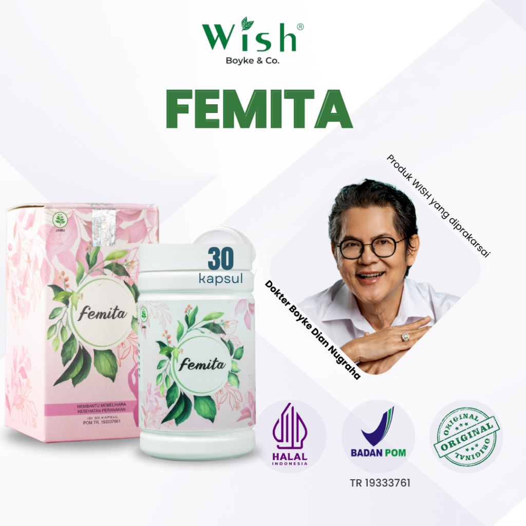 Wish Femita by dr Boyke untuk Kesuburan Wanita dan Memelihara Kesehatan Peranakan - 30 Capsule