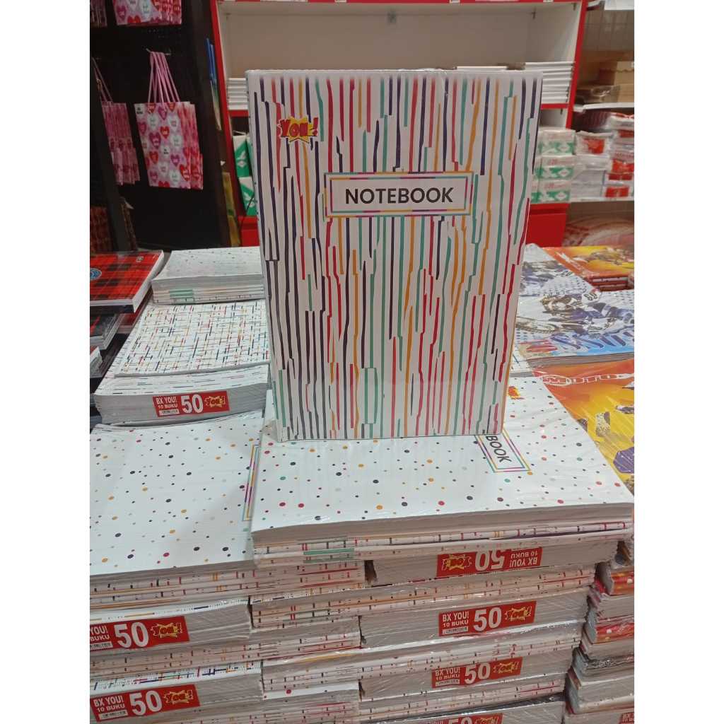 

*BACA DESKRIPSI* YOU Buku Tulis BX 50 Lembar - 10 Buku / Motif Random