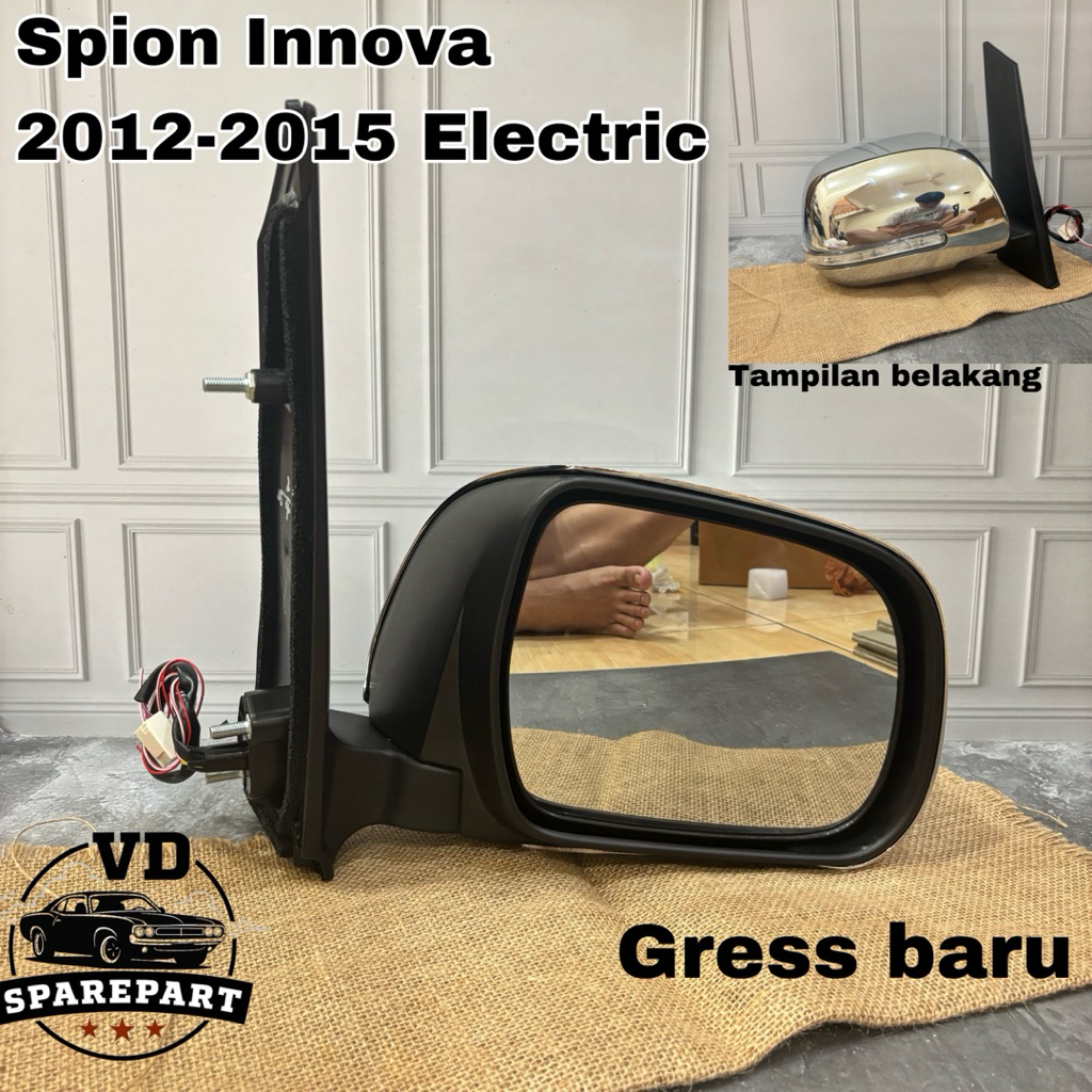 Spion Innova 2012-2015 Assy Komplit Original Chrome Electric