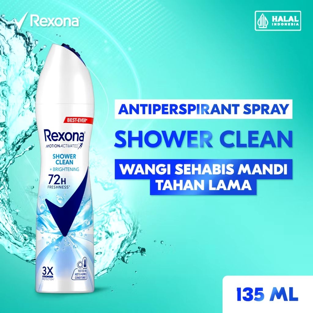 Rexona Antiperspirant DEODORANT SPRAY Shower Clean 135ml - Rexona Antiperspirant Aerosol