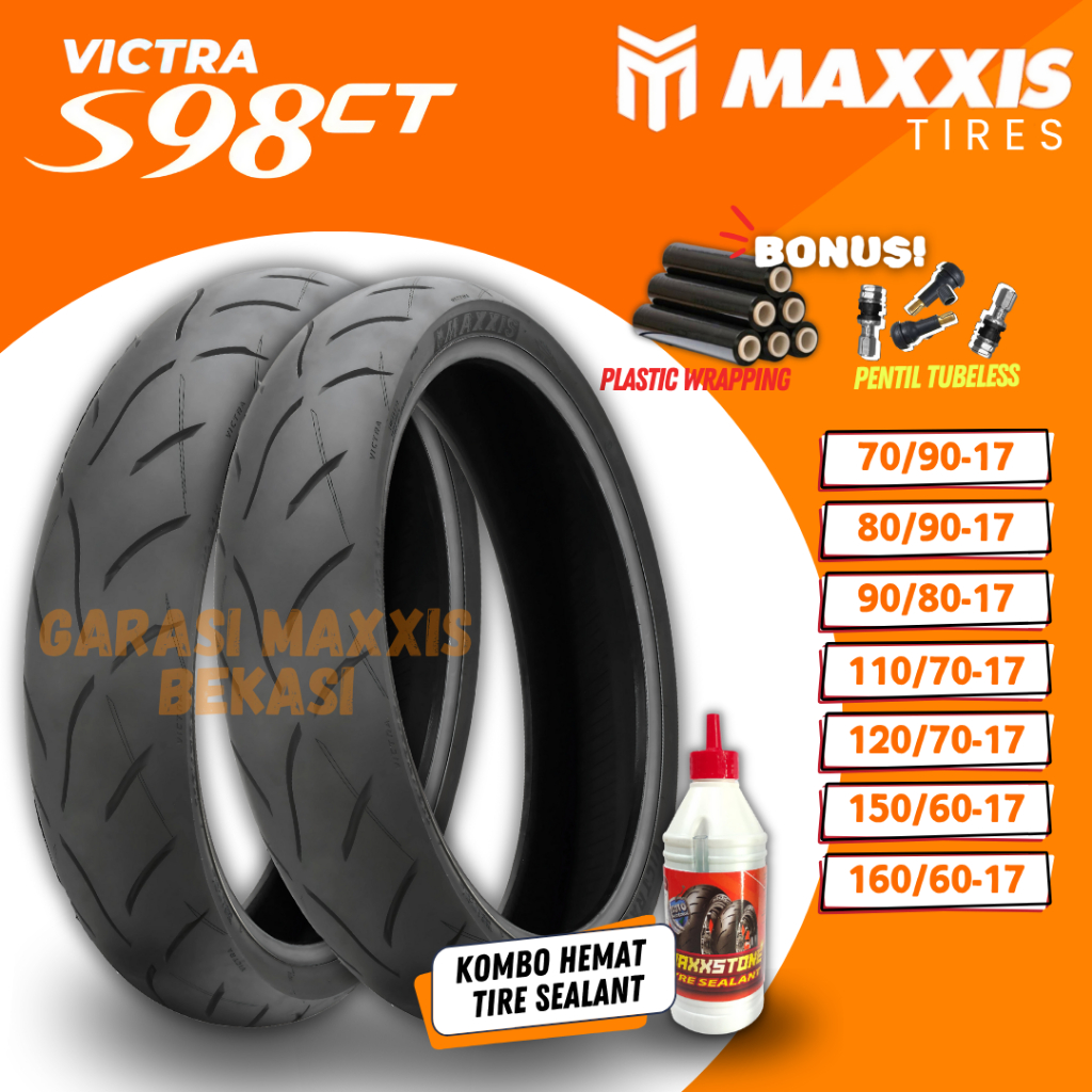 [READY STOCK COD] BAN MAXXIS VICTRA 98CT TUBELESS (70/90 80/90 90/80 110/70 120/70 150/60 160/60) BA