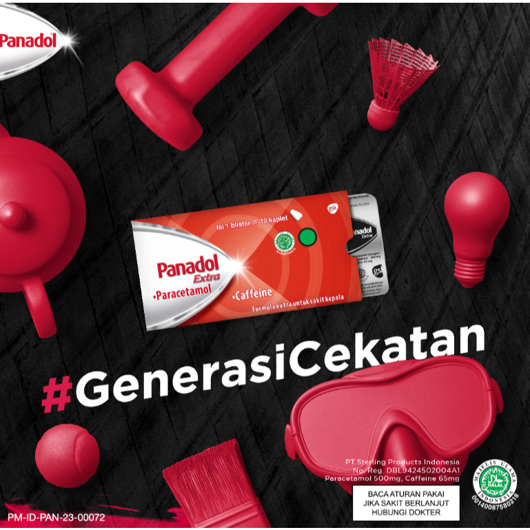 Panadol EXTRA dengan Paracetamol STRIP ISI 10 TABLET / PANADOL EXTRA PARACETAMOL