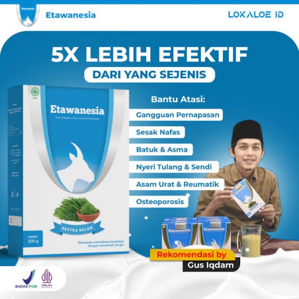 

Etawanesia Susu Kambing Etawa Biru Bantu Masalah Tulang Sendi dan Nafas Original 200gram