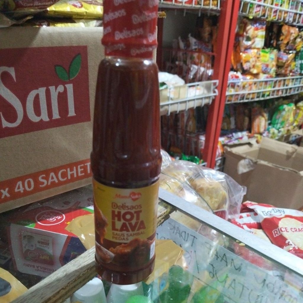 

[Harga Grosir] Saos Sambal Pedas hot lava mama suka kemasan botol 160gr