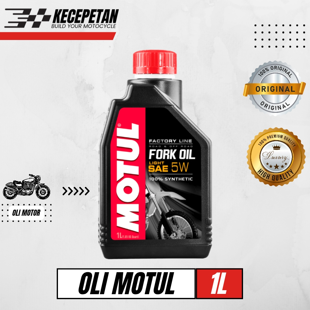 MOTUL FORK OIL 5W & 10W OLI SHOCK MOTOR 1L ORIGINAL 100% OLI SHOCKBREAKER OLI SHOCK OHLINS