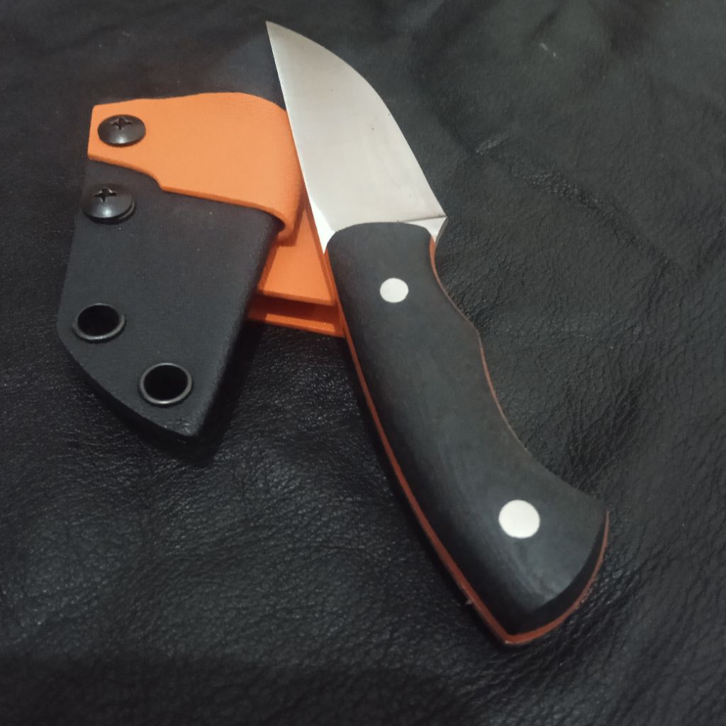 Koleksi pribadi Bushcraft Knife ,Neck Knife bahan baja bohler K110