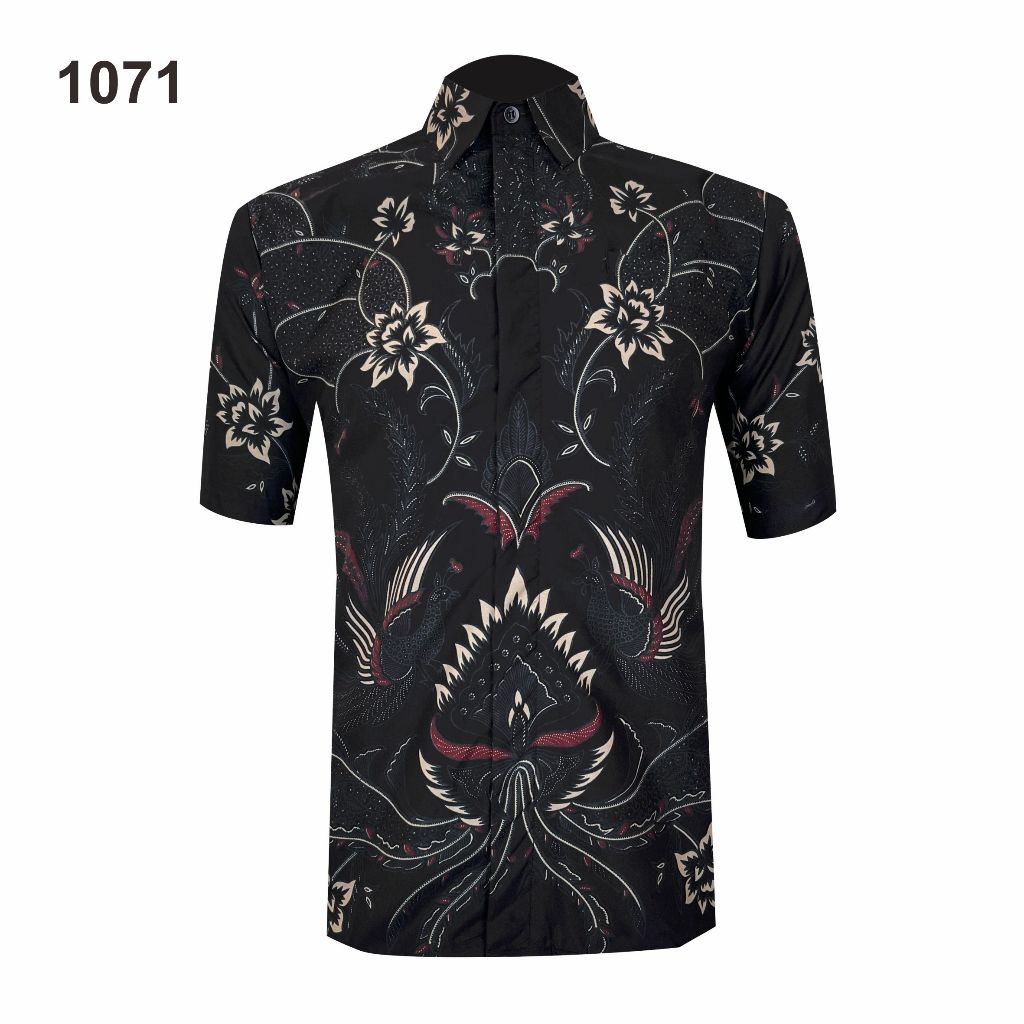 

Batik Nusantara Indonesia Kemeja Batik Slimfit Lapis Furing Lengan Pendek 1071 / Batik Pria