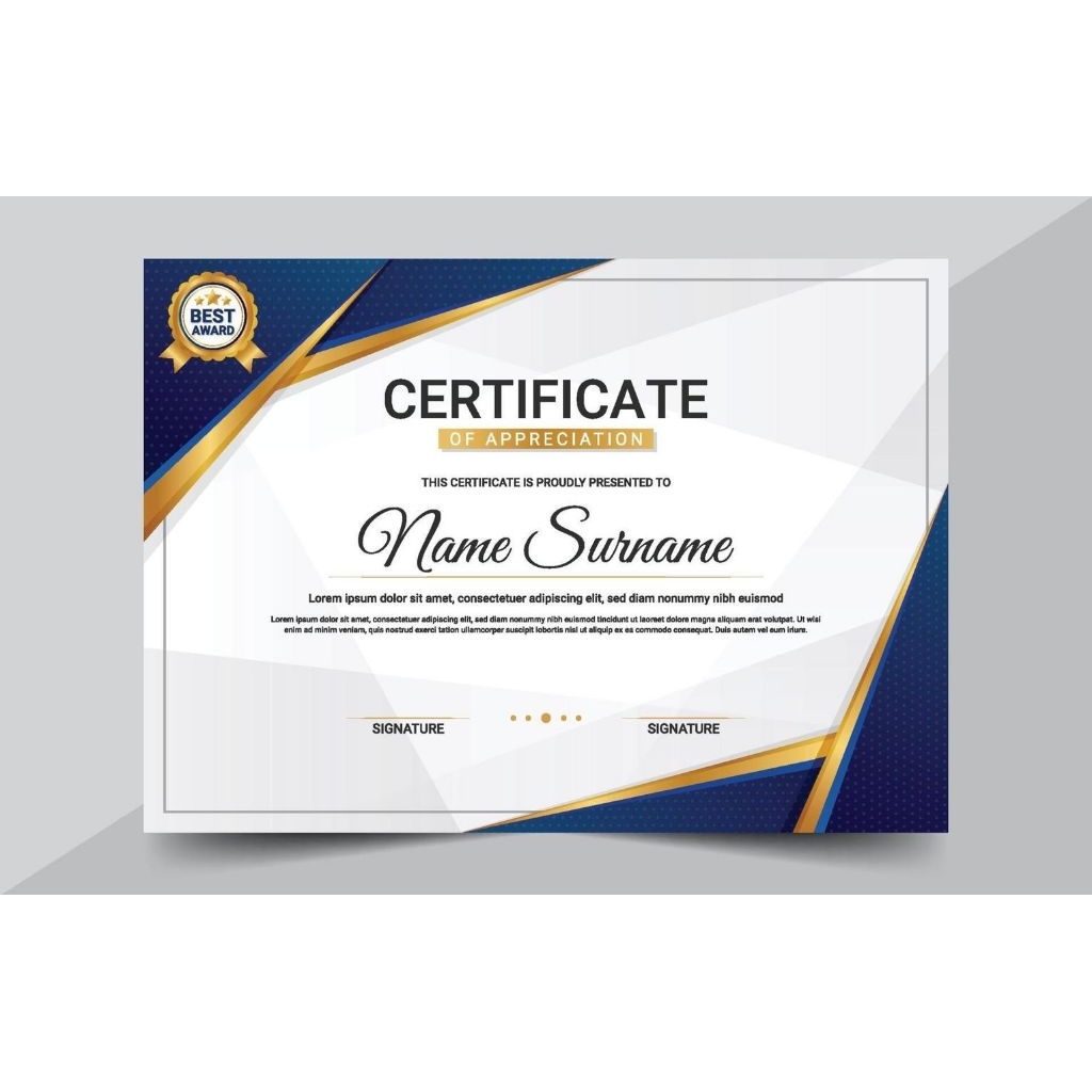 

Sertifikat ukuran A4