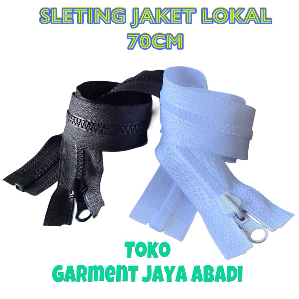 resleting jaket lokal 70cm/lusin
