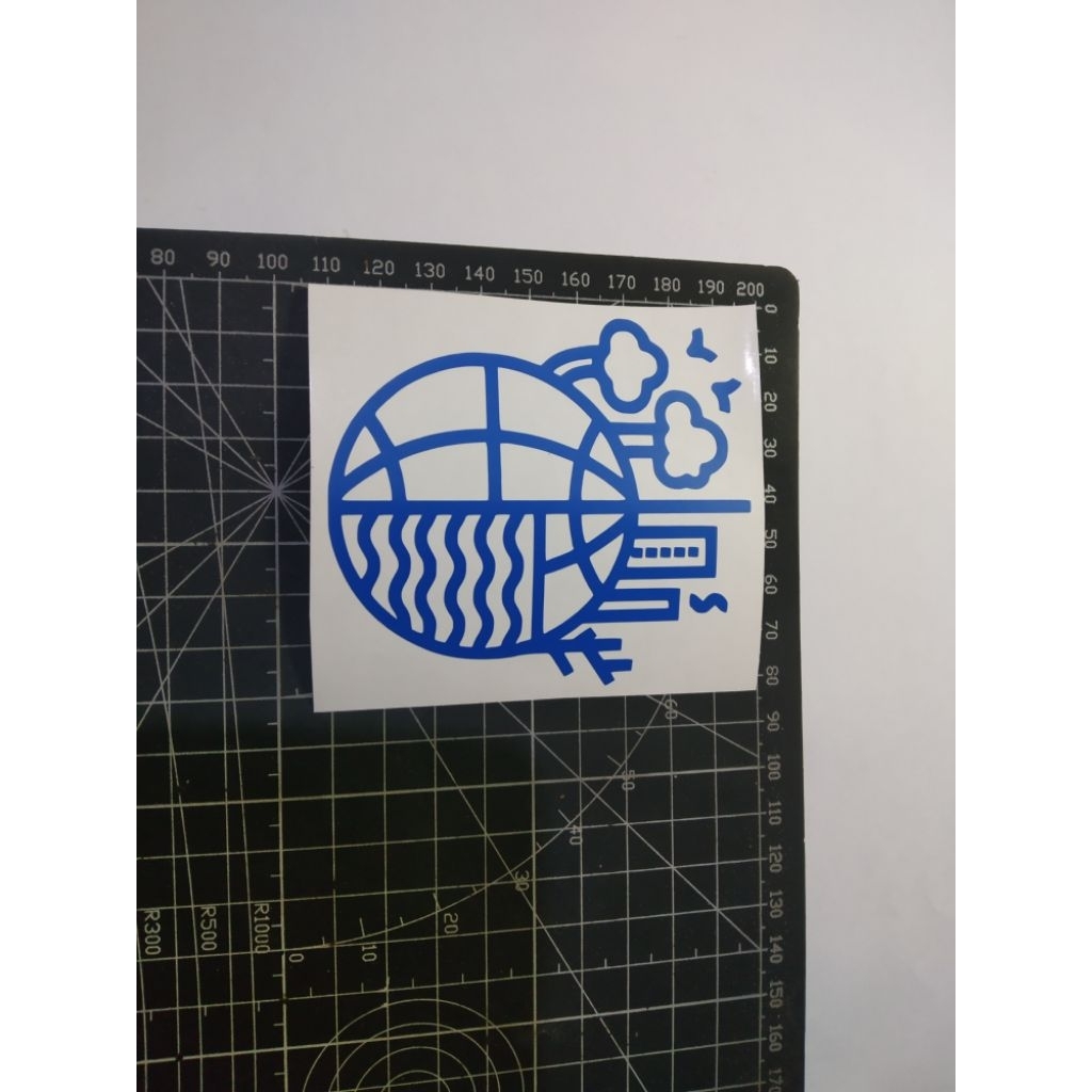 

stiker cutting global warming