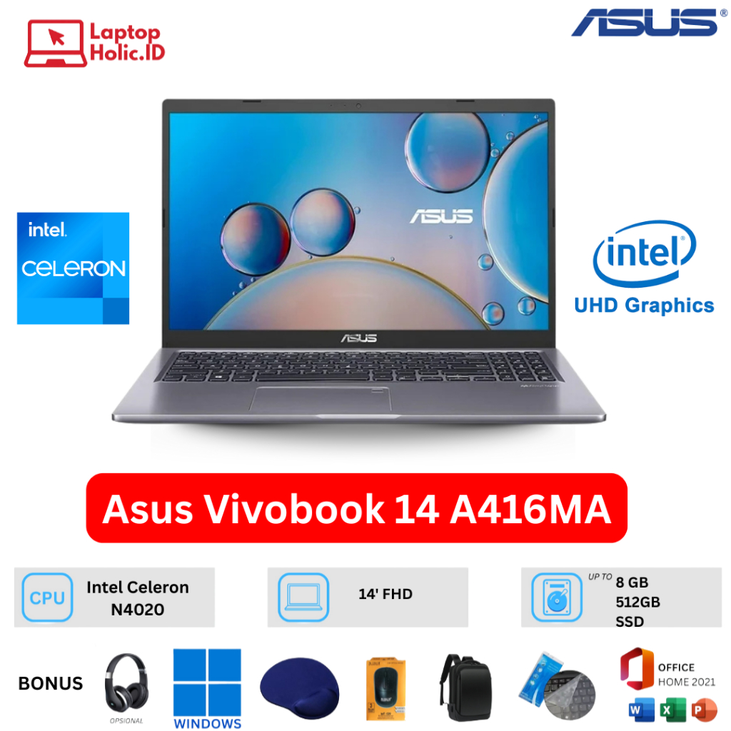 ASUS Vivobook 14-A416JA i5 RAM 8GB SSD 512GB 14" WINDOWS 11 OFFICE 2021
