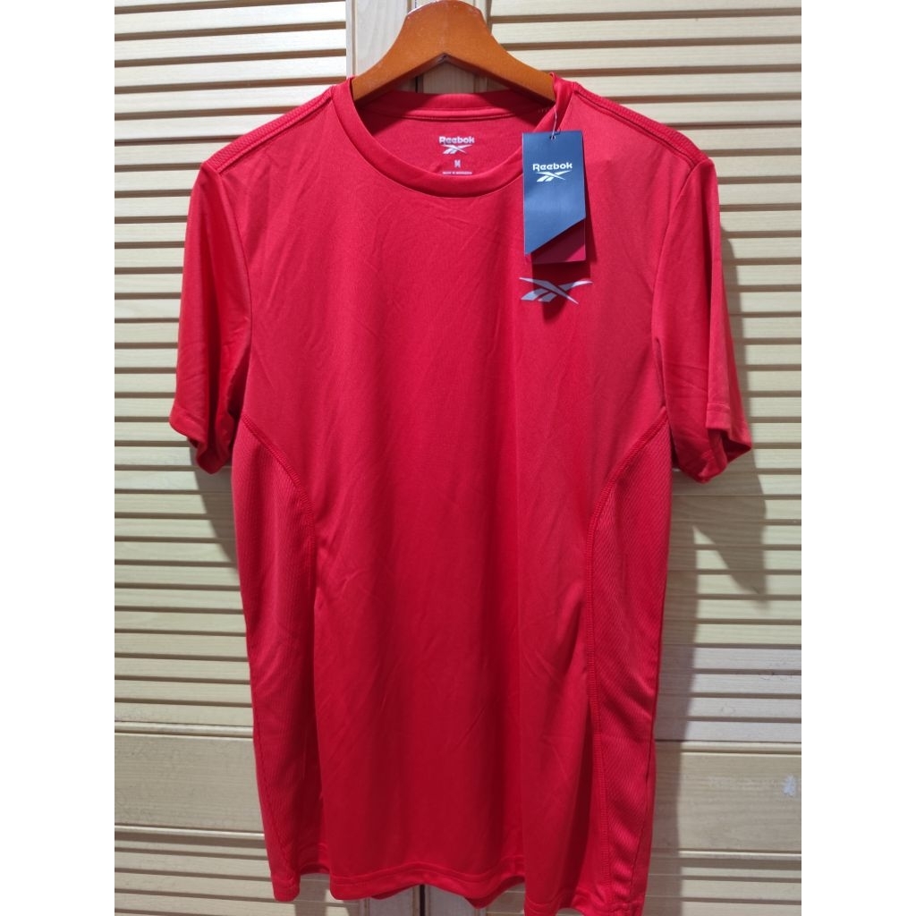 REEBOK Kaos Dryfit Pria Merah 100% ORIGINAL
