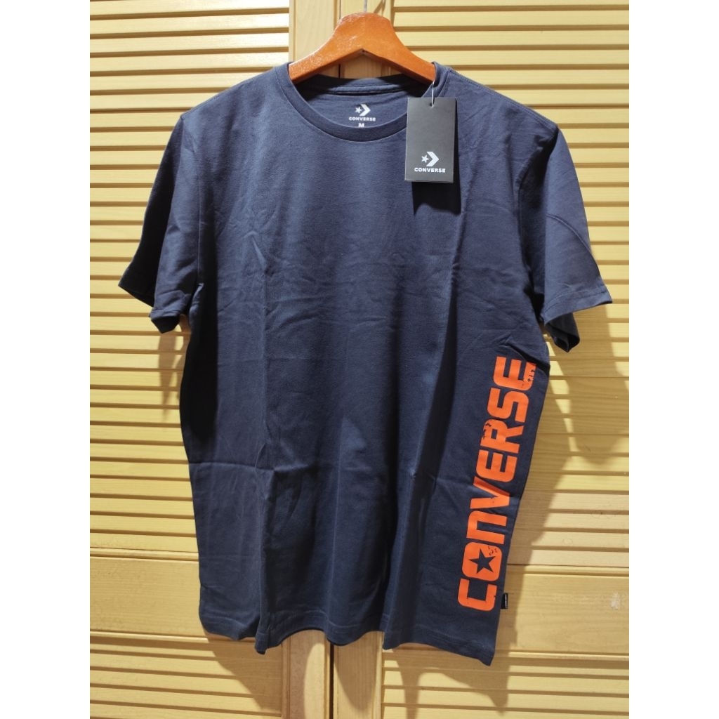 CONVERSE Kaos Katun Pria Hitam 100% ORIGINAL