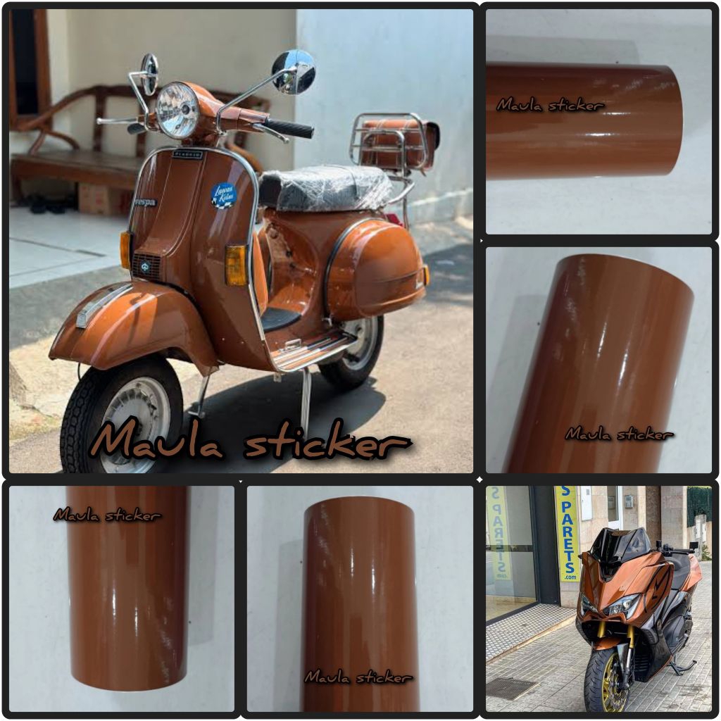 Skotlet Warna Coklat Gloss Kualitas Premium Untuk Variasi Body Motor Atau Mobil