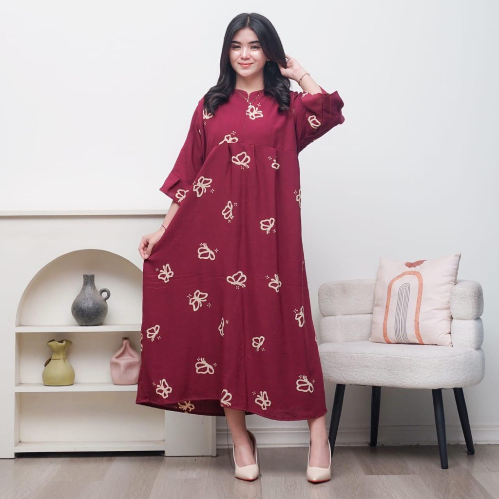 DASTER JUMBO BAHAN RAYON BUSUI DASTER RAYON JUMBO MOTIF KEKINIAN DASTER LENGAN PENDEK JUMBO KEKINIAN