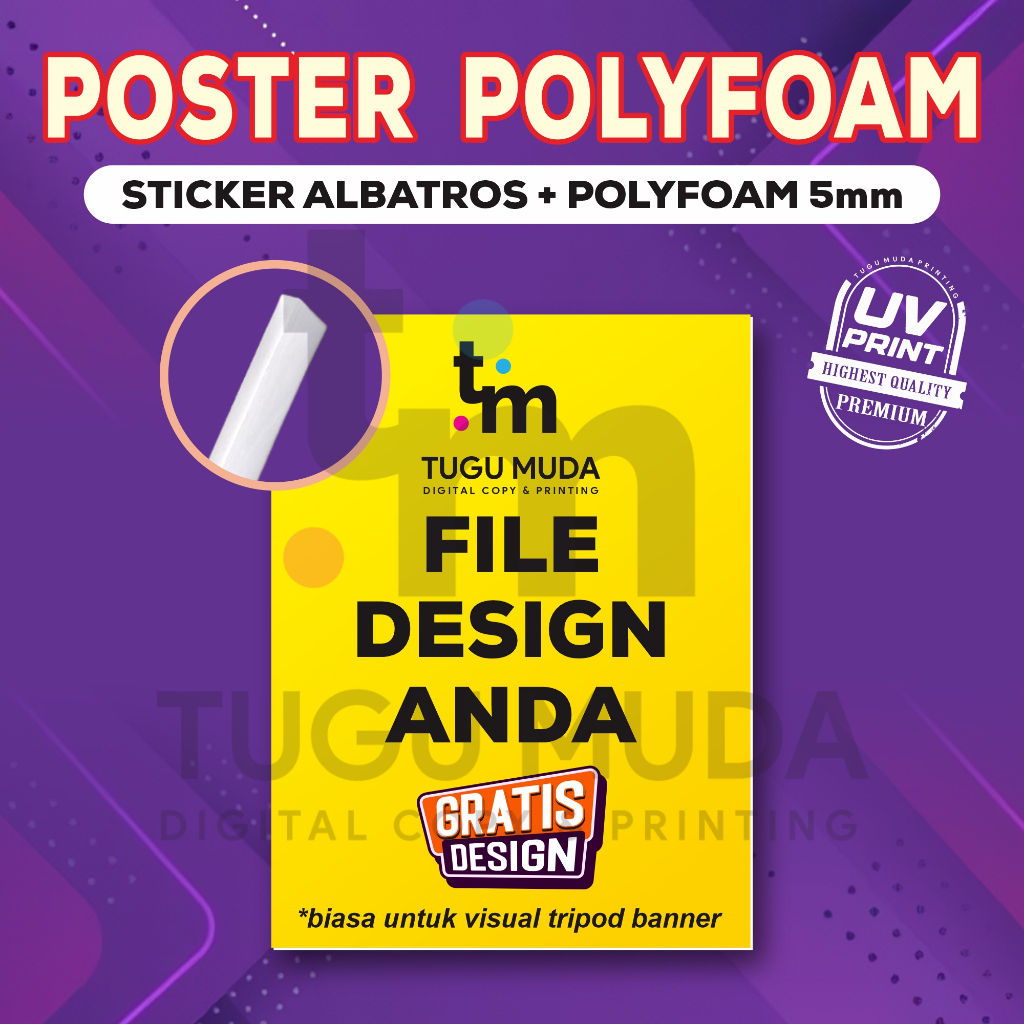 Cetak Poster Board | Display Tripod Banner | Sticker Albatros Indoor UV | Foam Board Promosi | Poste