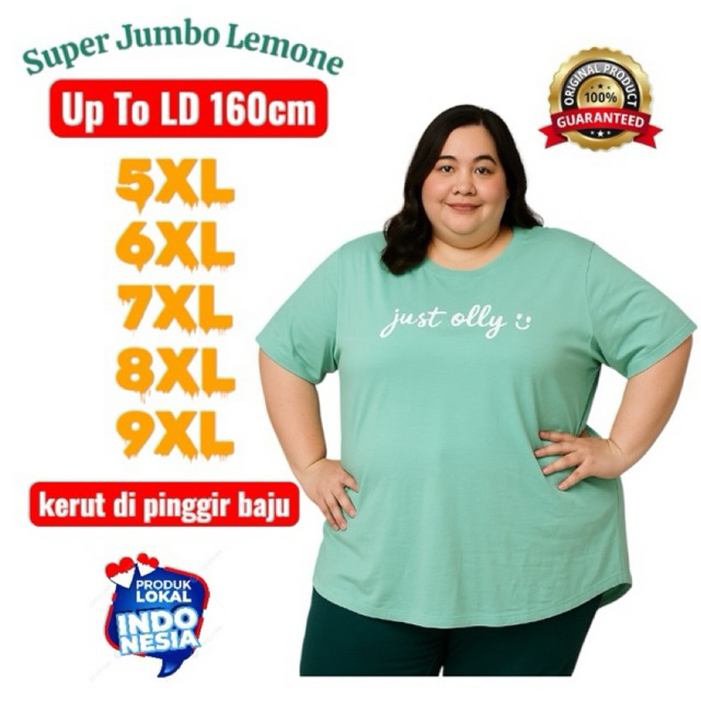 Atasan (LEMONE) Jumbo LD 140 Melar 160cm Wanita 8XL dan 9XL Rayon Spandex Premium