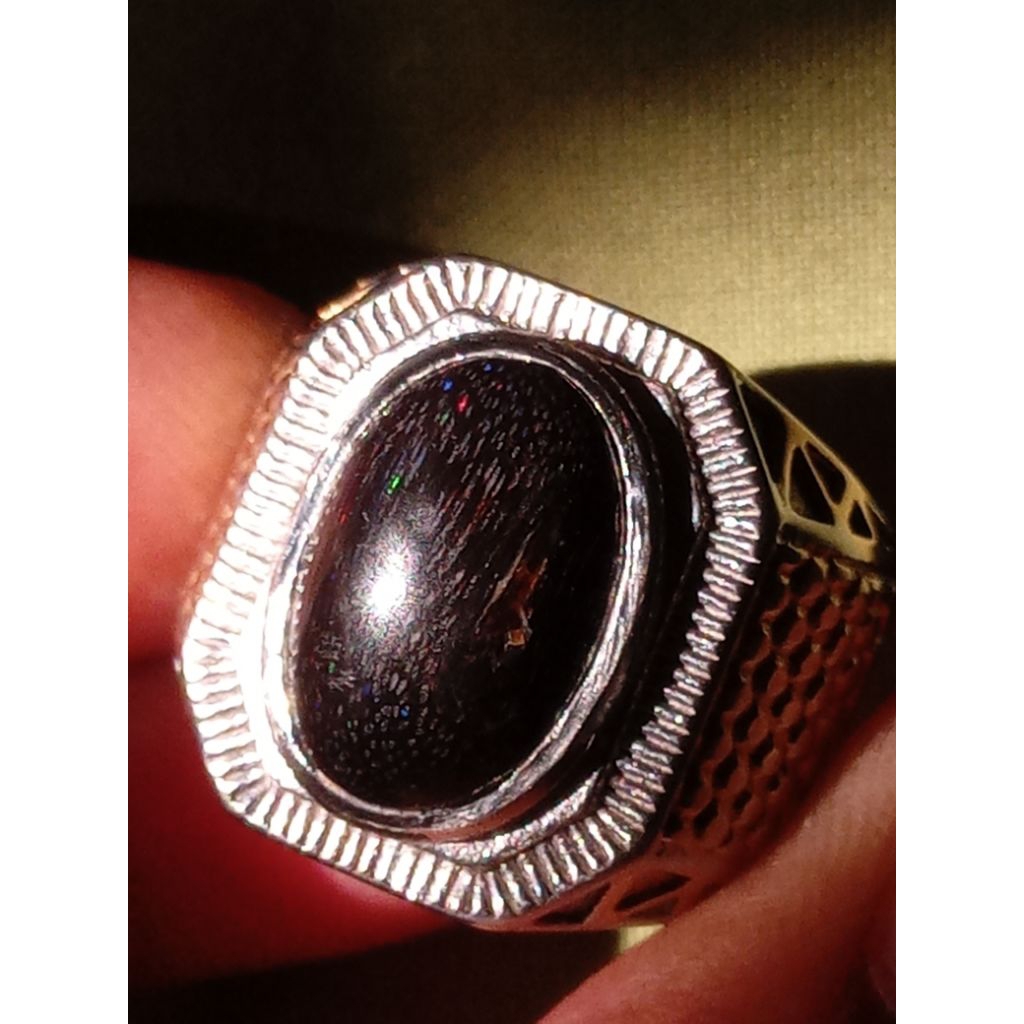 Natural batu black opal banten berjarong