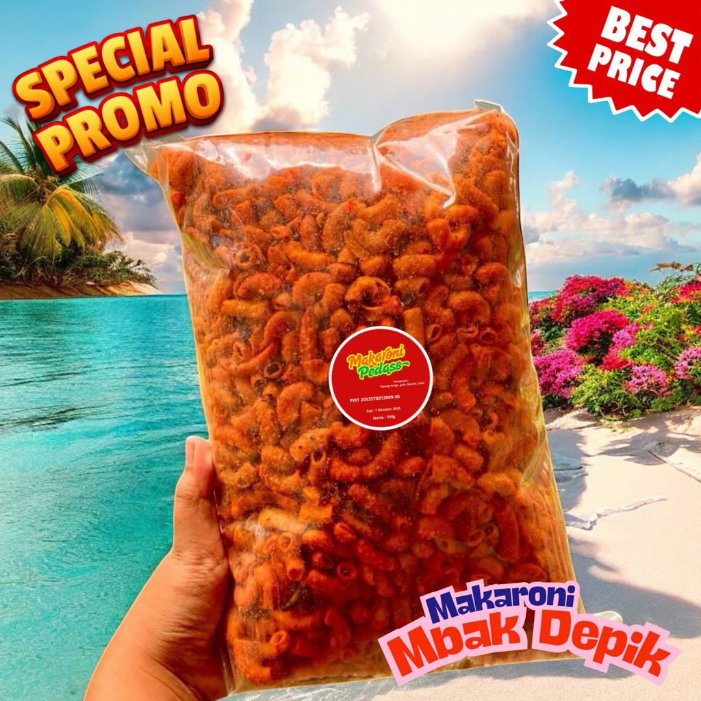 

Makaroni Extra Pedas 250gr Paling Laris di Surabaya, Rasa Nendang!