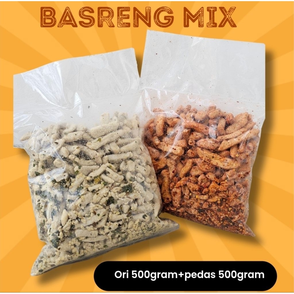 

Basreng Mix Pedas Dan Original Daun Jeruk Cemilan Makanan Snack