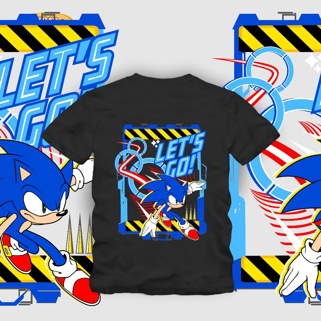 Summer kids Kaos anak Premium  Sonic Lets Go