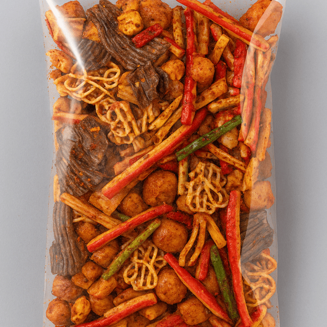 

500gram Kerupuk Seblak Kering Mix Komplit Pedas Gurih Nampol