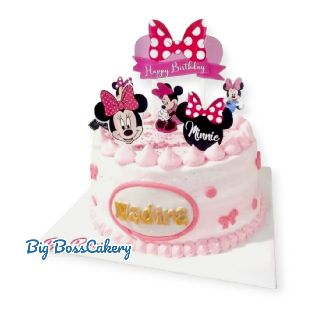 

MINNIE MICKEY MOUSE KUE TART BIRTHDAY WITH CAKE TOPPER
