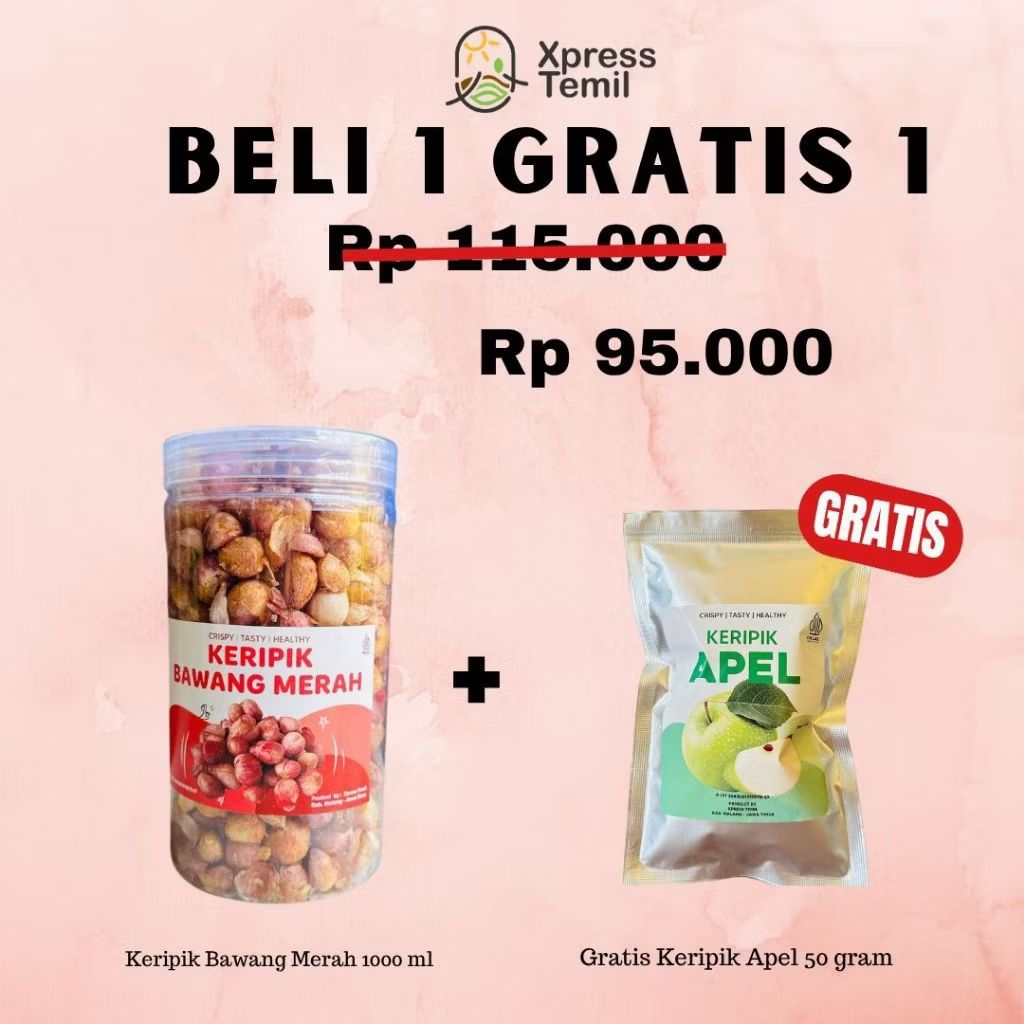 

Xpresstemilstore Keripik Bawang Merah 300ml 400ml 750ml 1000ml Kemasan Pouch
