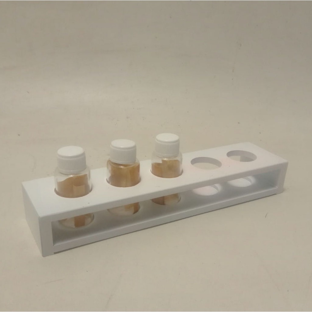 PROTIRTA | RAK TABUNG REAKSI 28mm Rak Vial test H2S 5-Holes Test tube Rack PVC | Rak vial water test
