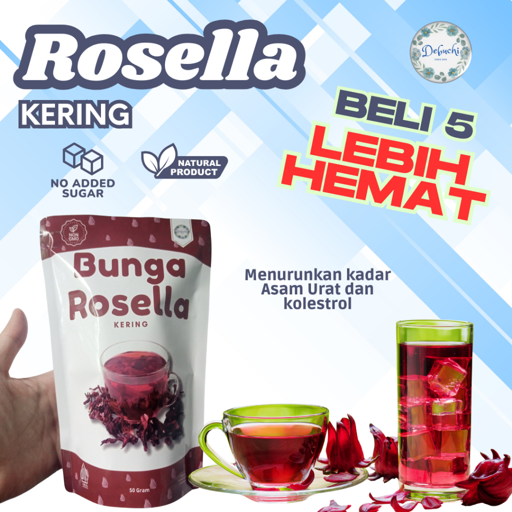 

Rosella kering mengatasi asam urat dan kolestrol isi 5 bungkus