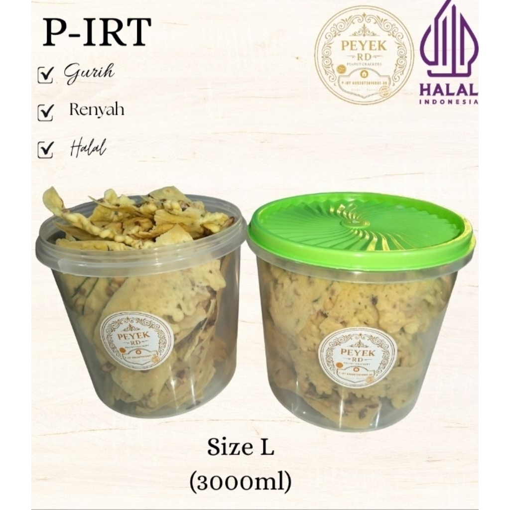 

Peyek RD Kemasan Toples 3000ml (Crispy & Gurih)